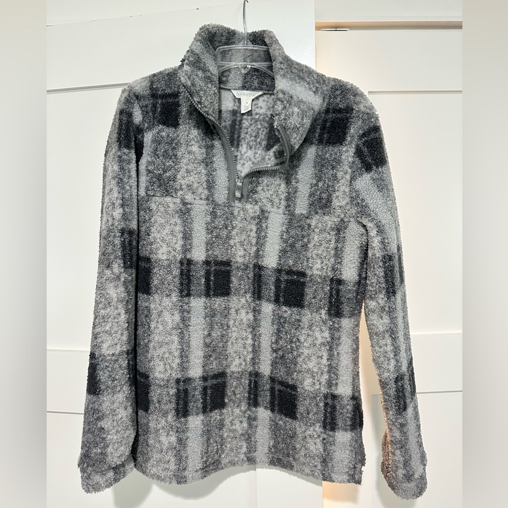 CASLON 1/4 zip pullover fleece sweater